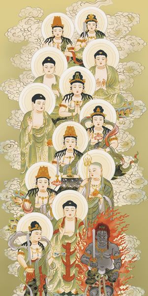 掛け軸 十三仏 拡大