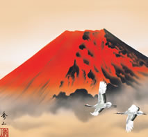 b6-033 赤富士飛翔 鈴村秀山 拡大