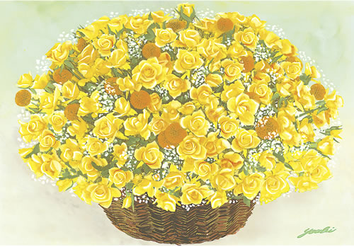 きらめく黄色いブーケ拡大