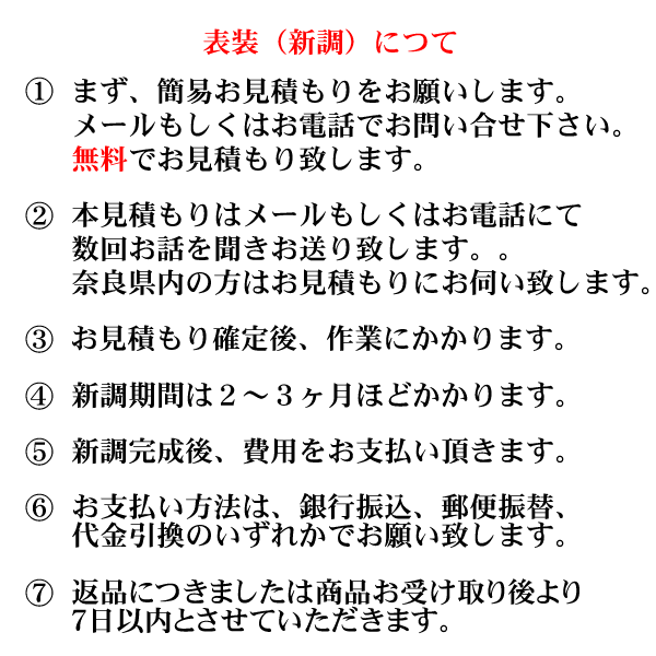 表装の流れ