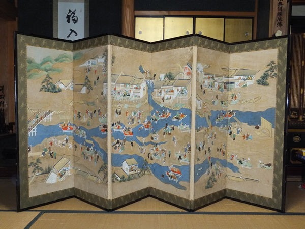 6曲一双屏風の修理が完成しました！ 掛け軸修理の表具店高梧堂（こう