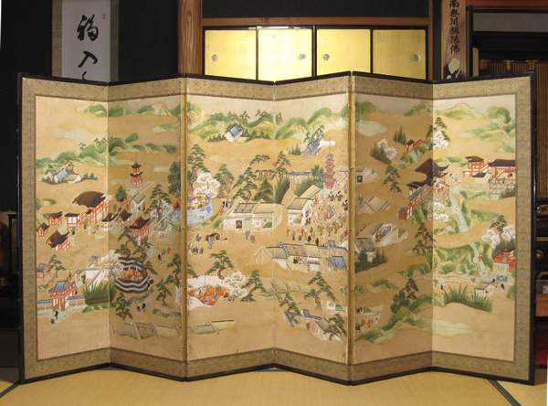 6曲一双屏風の修理が完成しました！ 掛け軸修理の表具店高梧堂（こう