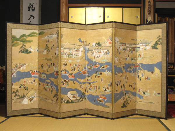 6曲一双屏風の修理が完成しました！ 掛け軸修理の表具店高梧堂（こう